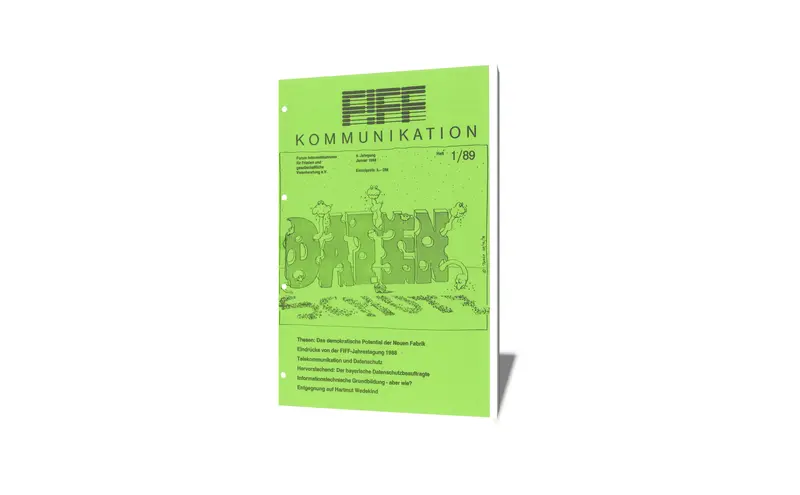 Cover der FIfF-Kommunikation 1/1989