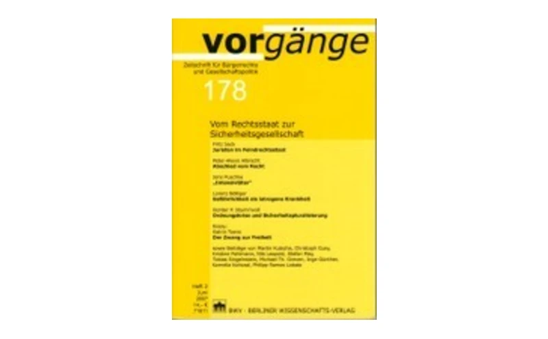 Coverbild "vorgänge 178"